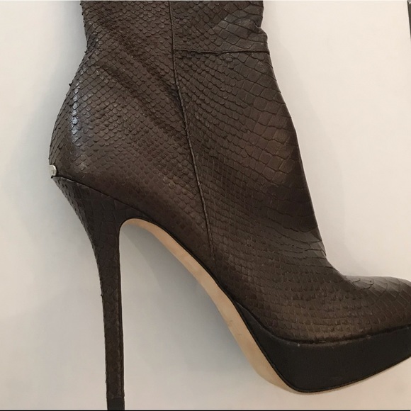 Christian Dior Python Knee-High Boots Brown size 40 - Picture 12 of 16